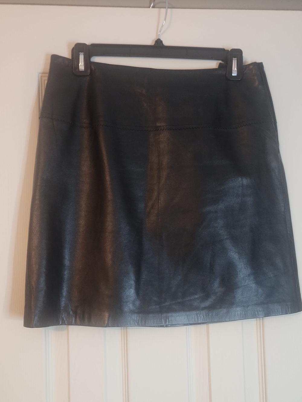 Cache Black Faux Leather Mini Skirt